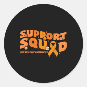 Ondersteuning Squad Pistool Violence Awareness Ora Ronde Sticker