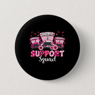 Ondersteuning Squad Roze Leopard School Bus Driver Ronde Button 5,7 Cm