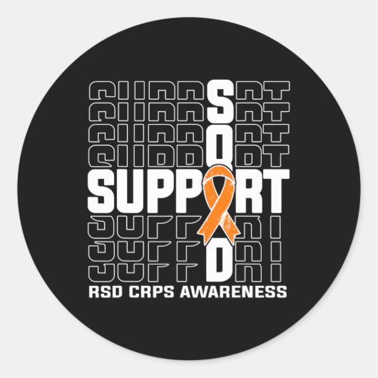 Ondersteuning Squad RSD CRPS Awareness 2 Ronde Sticker (Voorkant)