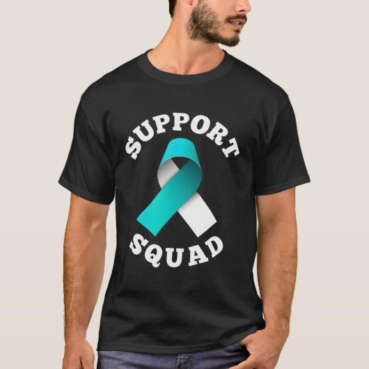 Ondersteuning Squad Supporter Cervicale Kanker Awa T-shirt (Voorkant)