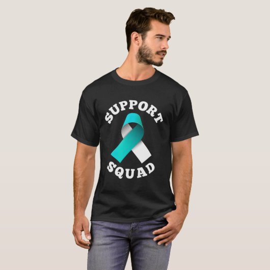 Ondersteuning Squad Supporter Cervicale Kanker Awa T-shirt (Voorkant volledig)
