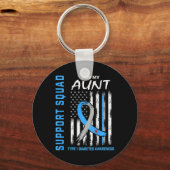Ondersteuning Squad Tante Type 1 Diabetes Awarenes Sleutelhanger (Voorkant)