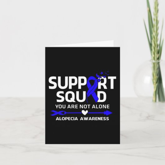 Ondersteuning Squad Warrior Alopecia Bewustwording Kaart (Voorkant)