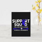 Ondersteuning Squad Warrior Alopecia Bewustwording Kaart (Gele Bloem)