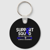Ondersteuning Squad Warrior Alopecia Bewustwording Sleutelhanger (Achterkant)