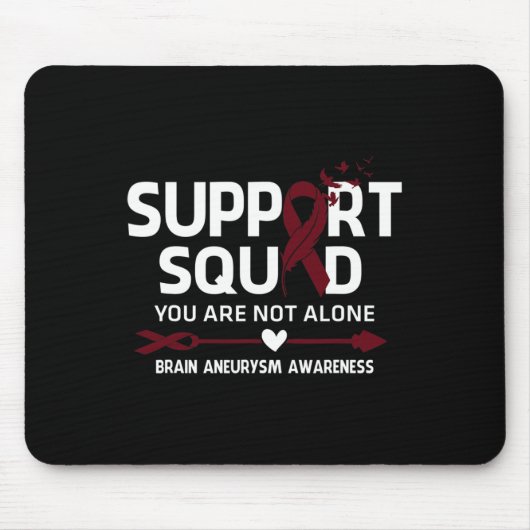 Ondersteuning Squad Warrior Brain Aneurysm Awarene Muismat (Voorkant)