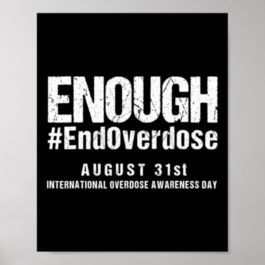 Ondersteuning Stop Overdosering Internationale Ove Poster (Voorkant)