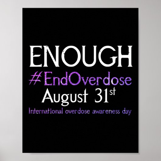 Ondersteuning Stop Overdosering Internationale Ove Poster (Voorkant)
