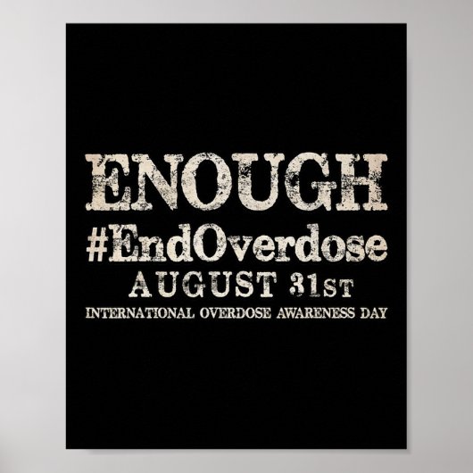 Ondersteuning Stop Overdosering Internationale Ove Poster (Voorkant)