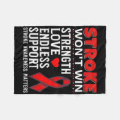 Ondersteuning Stroke Awareness Gifts Brain Attack Fleece Deken (Voorkant (Horizontaal))