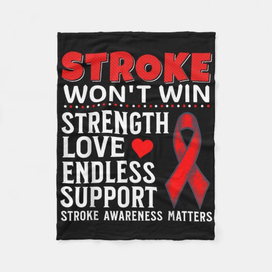 Ondersteuning Stroke Awareness Gifts Brain Attack Fleece Deken (Voorkant)