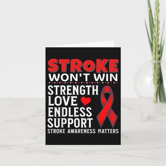 Ondersteuning Stroke Awareness Gifts Brain Attack Kaart (Voorkant)