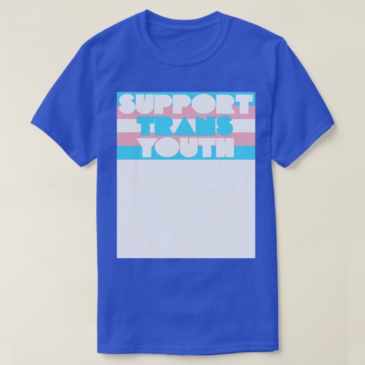 Ondersteuning Trans Jeugd Transgender Vlagontwerp T-shirt (Design voorkant)