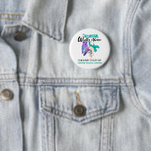 Ondersteuning Trigeminal Neuralgia Awareness Ribbo Ronde Button 5,7 Cm (In situ)