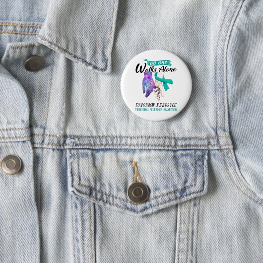 Ondersteuning Trigeminal Neuralgia Awareness Ribbo Ronde Button 5,7 Cm (In situ)