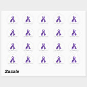 Ondersteuning van alzheimer-bewustzijn ronde sticker (Vel)
