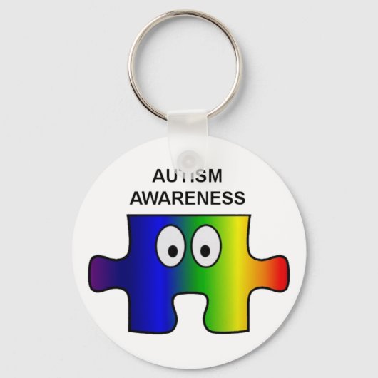 Ondersteuning van autisme/Aspergers en bewustwordi Sleutelhanger (Voorkant)