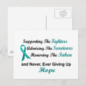 Ondersteuning van bewondering voor het eren van 1  briefkaart (Voorkant / Achterkant)