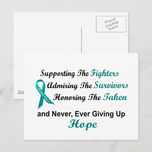 Ondersteuning van bewondering voor het eren van 1  briefkaart (Voorkant / Achterkant)