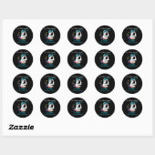 Ondersteuning van bewustwording van het syndroom v ronde sticker (Vel)