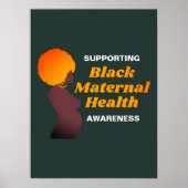 Ondersteuning van BLACK MATERNAL HEALTH Awareness Poster (Voorkant)