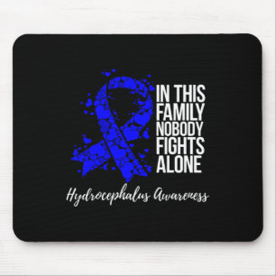 Ondersteuning van Blue Ribbon Hydrocephalus Awaren Muismat
