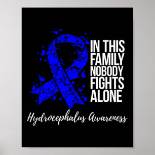 Ondersteuning van Blue Ribbon Hydrocephalus Awaren Poster
