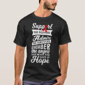 Ondersteuning van de Fighter HIV & Aids Warrior Aw T-shirt (Voorkant)
