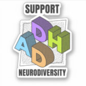 Ondersteuning van de neurodiversiteit sticker (Voorkant)