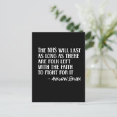 Ondersteuning van de NHS Aneurin Nye Bevan Proud v Briefkaart (Staand voorkant)