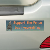 ondersteuning van de politie bumpersticker (Op auto)