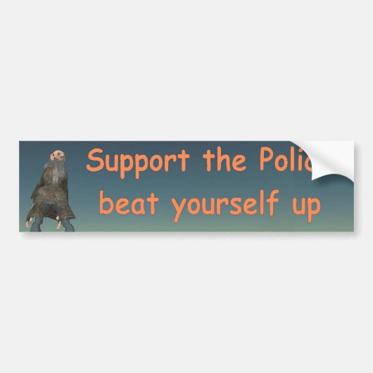 ondersteuning van de politie bumpersticker (Voorkant)