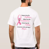 Ondersteuning van de receptie © Breast Cancer T-shirt (Achterkant)