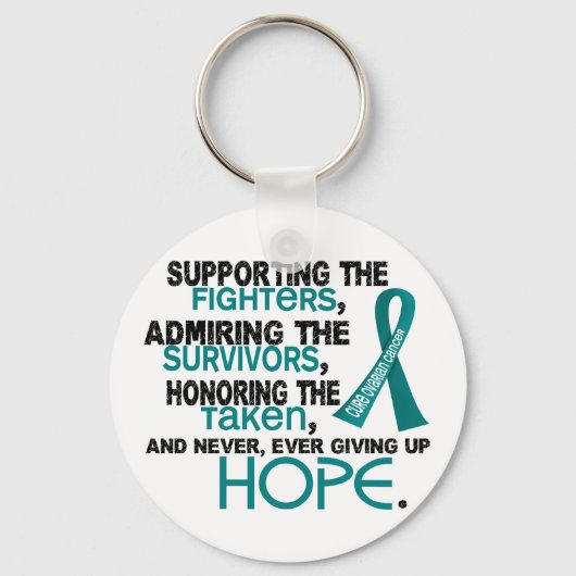 Ondersteuning van de receptie voor ovariumkanker 3 sleutelhanger (Voorkant)