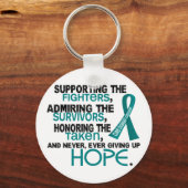 Ondersteuning van de receptie voor ovariumkanker 3 sleutelhanger (Voorkant)