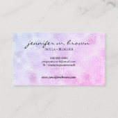 Ondersteuning van Doula Birth Coach Visitekaartje (Achterkant)