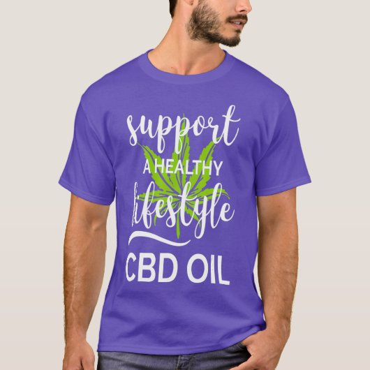 Ondersteuning van een gezonde levensstijl CBD Olie T-shirt (Voorkant)