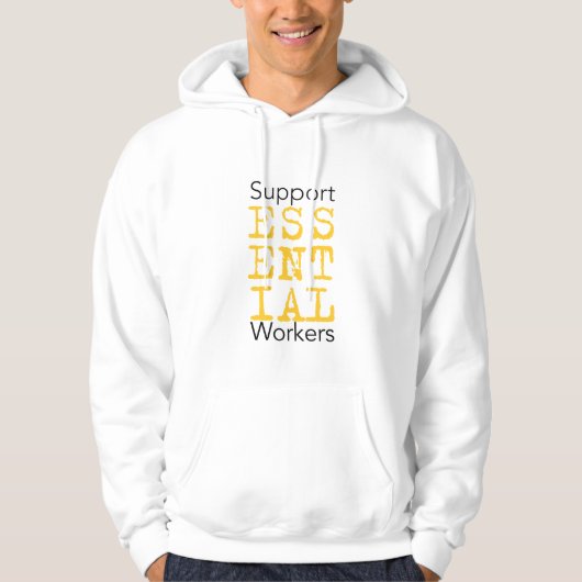 Ondersteuning van essentiële werknemers hoodie (Voorkant)