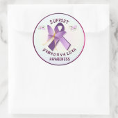 Ondersteuning van fibromyalgie-bewustzijn ronde sticker (Tas)