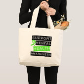 Ondersteuning van geestelijke gezondheid grote tote bag (Voorkant (product))