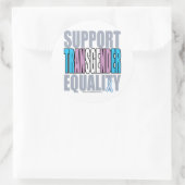 Ondersteuning van gendergelijkheid ronde sticker (Tas)