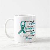 Ondersteuning van het admmenteren van 2 OVARIAN CA Koffiemok (Links)