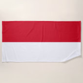 Ondersteuning van het Monegaskische nationale vlag Strandlaken (Voorkant)