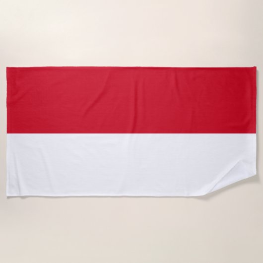 Ondersteuning van het Monegaskische nationale vlag Strandlaken (Voorkant)