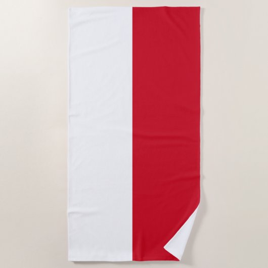 Ondersteuning van het Monegaskische nationale vlag Strandlaken (Voorkant)
