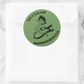 Ondersteuning van kernbommen Display Device Ronde Sticker (Tas)