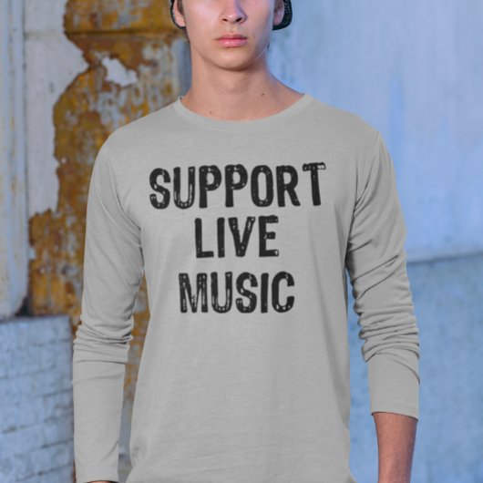 Ondersteuning van live muziek, live band live conc t-shirt