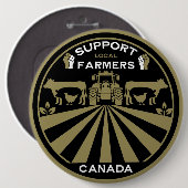 Ondersteuning van lokale Canadese Boerderij produc Ronde Button 6,0 Cm (Voorkant /achterkant)