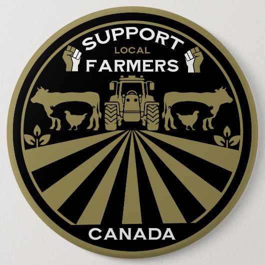 Ondersteuning van lokale Canadese Boerderij produc Ronde Button 6,0 Cm (Voorkant)