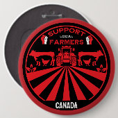 Ondersteuning van lokale Canadese Boerderij produc Ronde Button 6,0 Cm (Voorkant /achterkant)